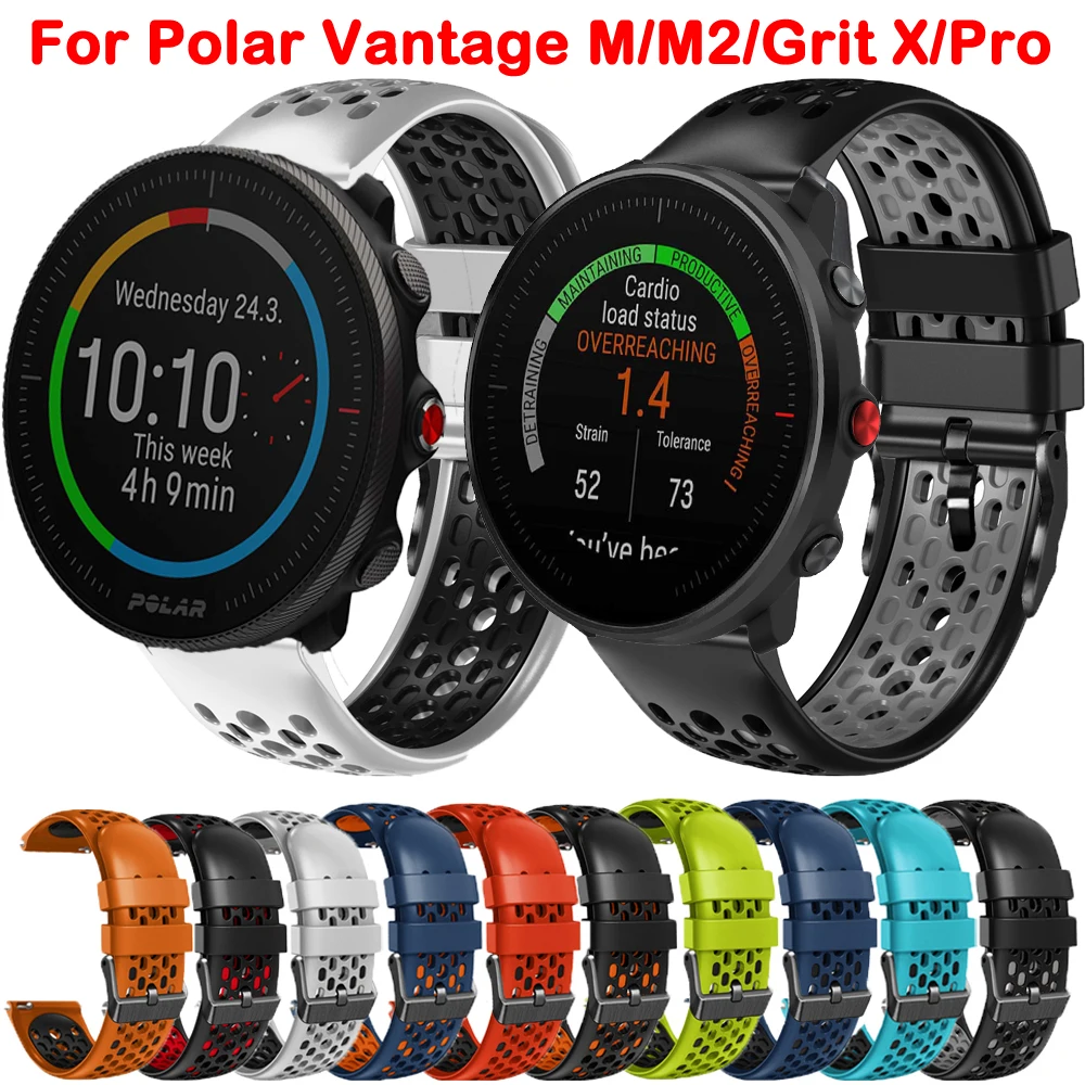 Cinturino Sportivo In Silicone Da 22Mm Per Cinturino Polar Vantage M/M2/Polar Grit X/X Pro Per Cinturino Polar Polar Grit X Pro Titan