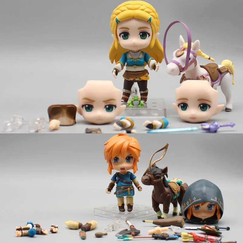The Hyrule Fantasy Figures #1212 Zelda Link Action Figures Faces Intercambiabili Anime 10Cm Pvc Collection Model Toys Regali Di Compleanno
