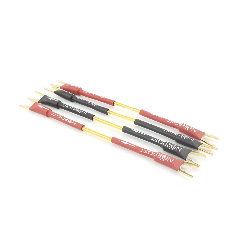4 Pz/Set Nordost Odin Cavo Audio Jumper Placcato Oro Argento Con Spine Banana /Y Picche Cavo Ponte Altoparlante