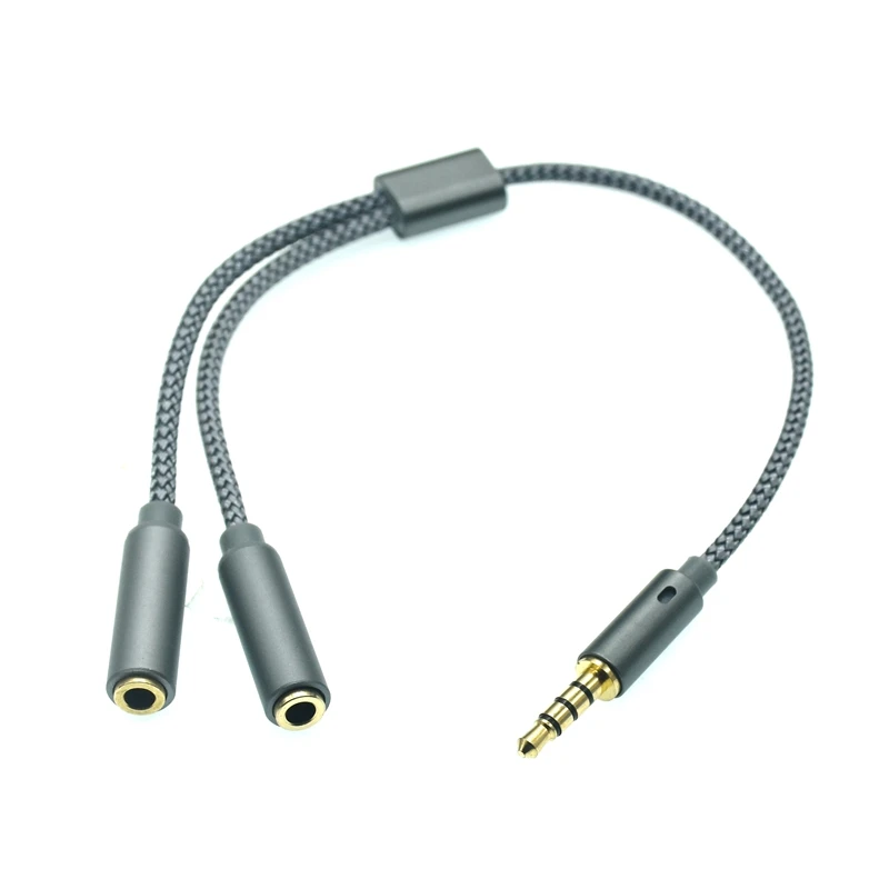 Cavo Splitter Per Cuffie 3.5Mm Y Cavo Di Prolunga Splitter Jack Audio 3.5Mm Maschio A 2 Porte 3.5Mm Femmina Aux 3.5 Cavo Jack 25Cm