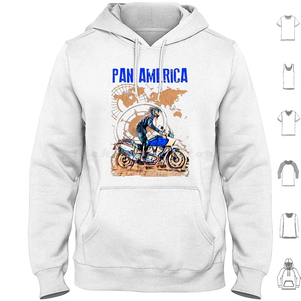 Pan America 1250Big Trail 2022 Felpe Con Cappuccio Moto A Maniche Lunghe Big Trail Moto Moto Adventure Panamerica Bikers