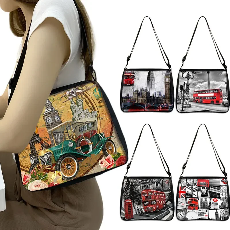 Bellissimo Scenario Torre Eiffel/Londra Paesaggio Modello Borsa Donna Moda Borse Ascelle Per Regalo Borsa A Tracolla Da Viaggio