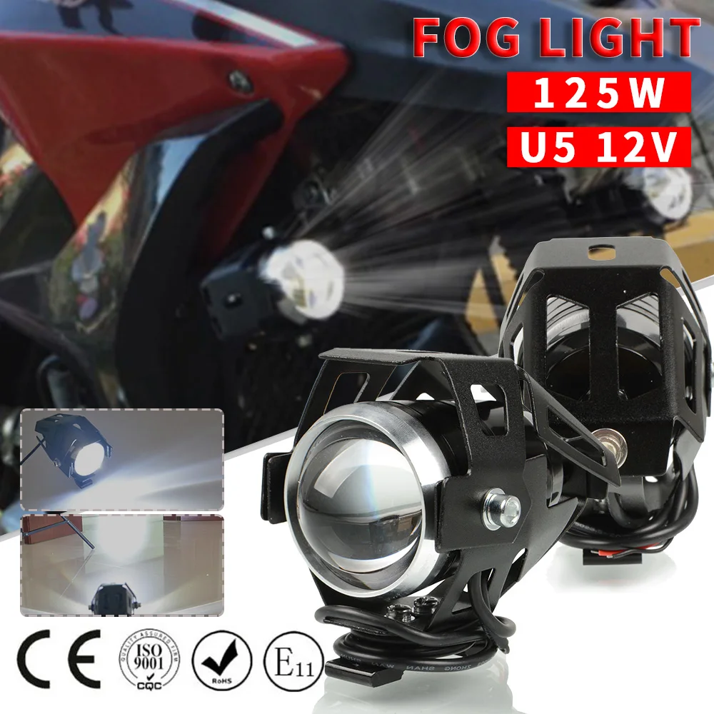125W 20W Headlights Led Moto Angel Eyes Lamp Driving Work Lamp Motorcycles Fog Spot Lights Motorbike Headlamp Auto Spotlights