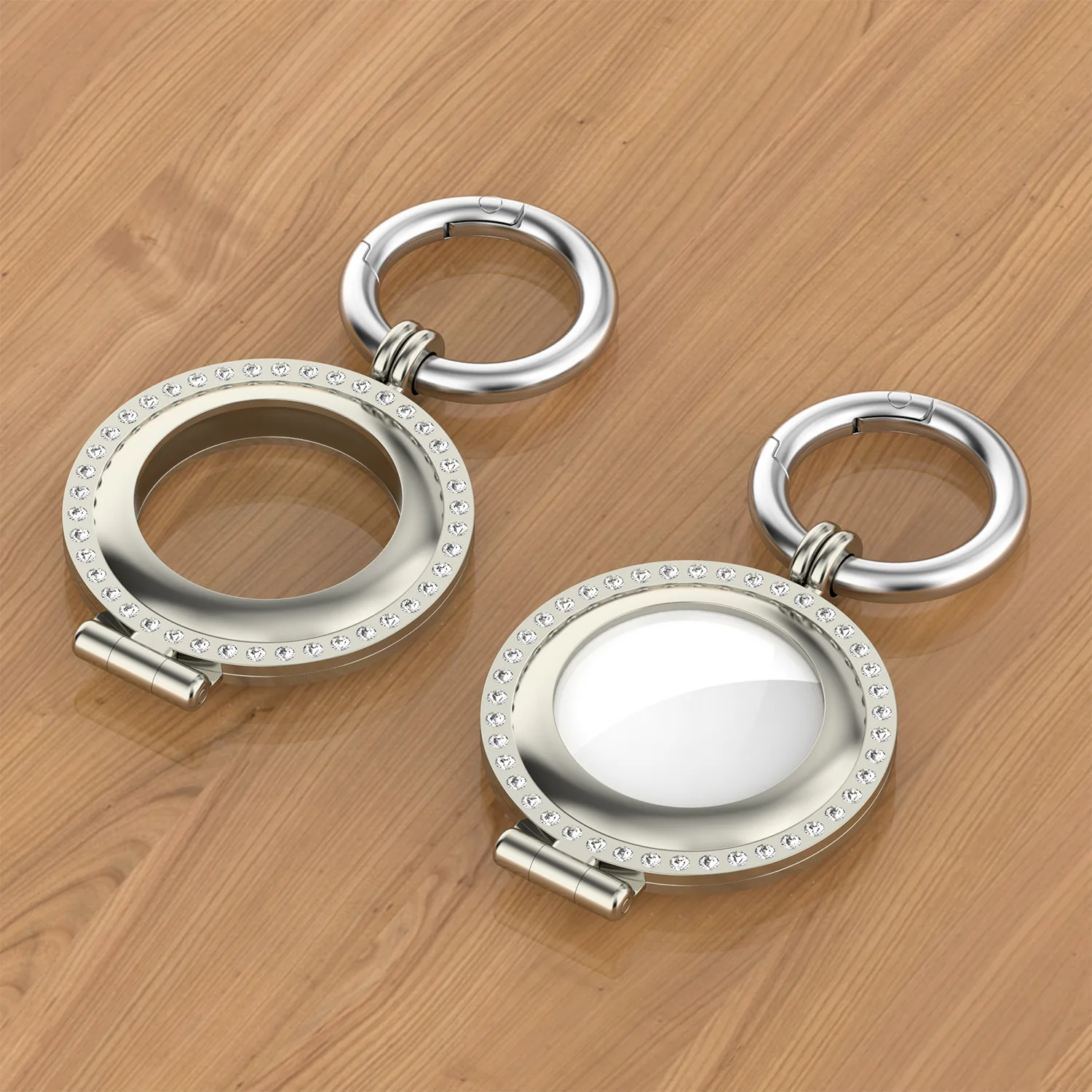 Adatto Per Apple Airtag Locator Custodia Protettiva In Metallo Apple Airtag Spring Buckle Diamond
