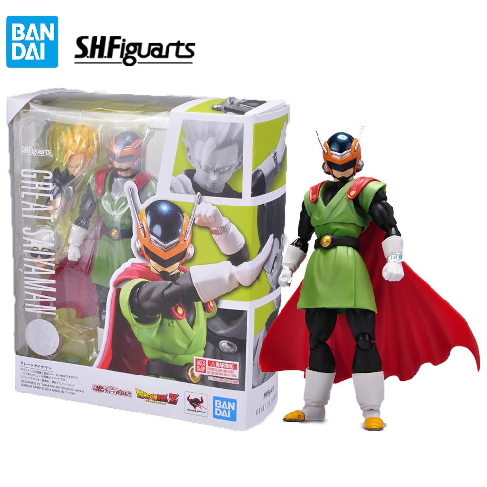 Bandai Original S.H. Figuards Dragon Ball Great Saiyaman Anime Action Movie Model Collection Figure Kit Regali Giocattoli Per Bambini