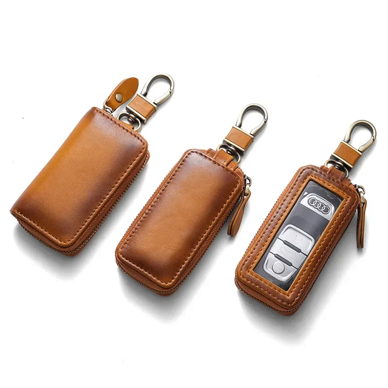 2023 Nuovo Tawny Key Bag In Pelle Da Uomo Retro Car Key Protection Set Bump Color Set Di Chiavi A Strato Singolo E Doppio