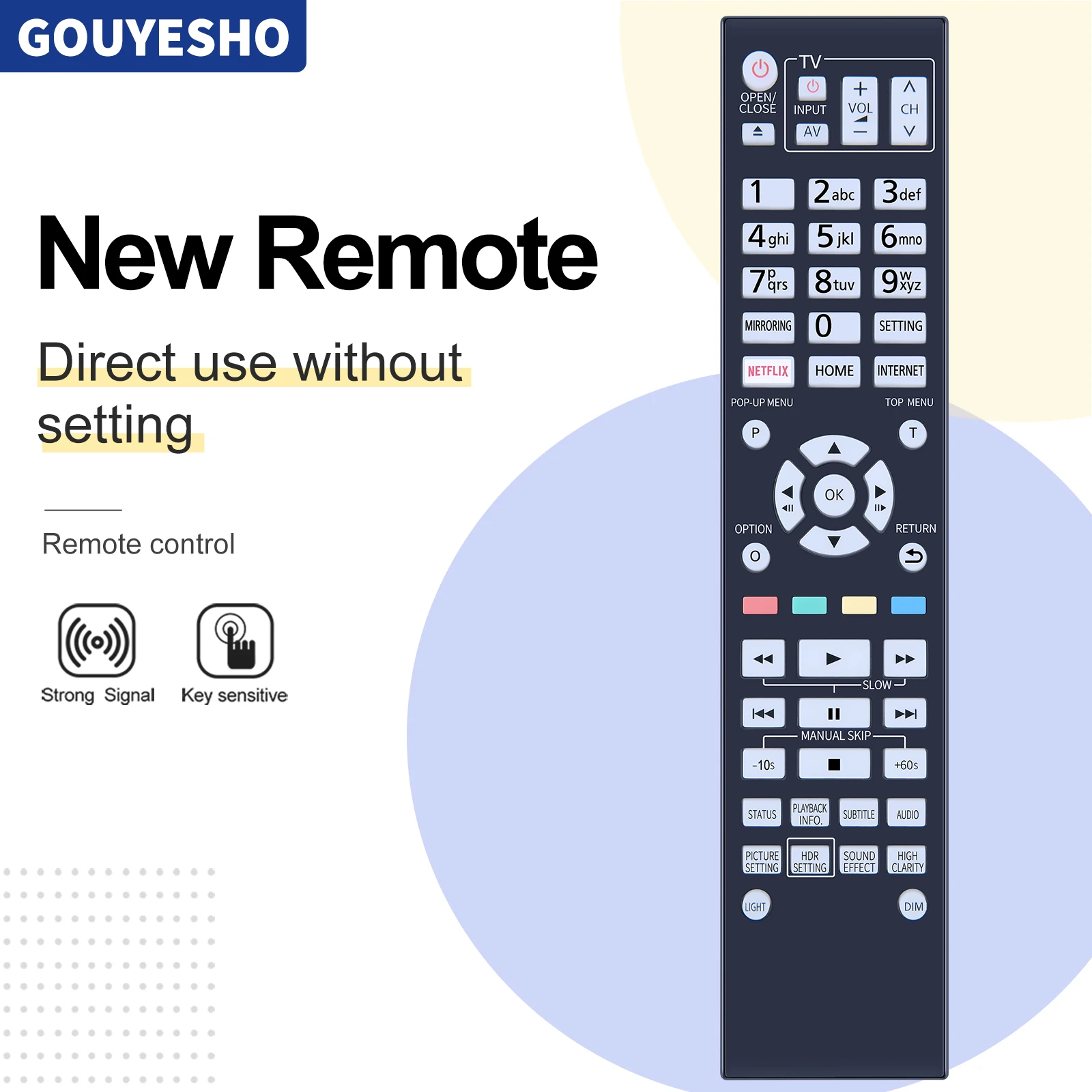 Nuovo Muslimper Il Telecomando Del Lettore Dvd Panasonic Muslimate Dp-Ub9000-K Con Retroilluminazione