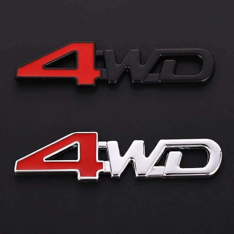 1X 4Wd Metal Sticker 3D Chrome Emblem Badge Decal Car Styling Per Porsche 911 718 Cayenne Cayman Macan Boxster S Panamera Carre