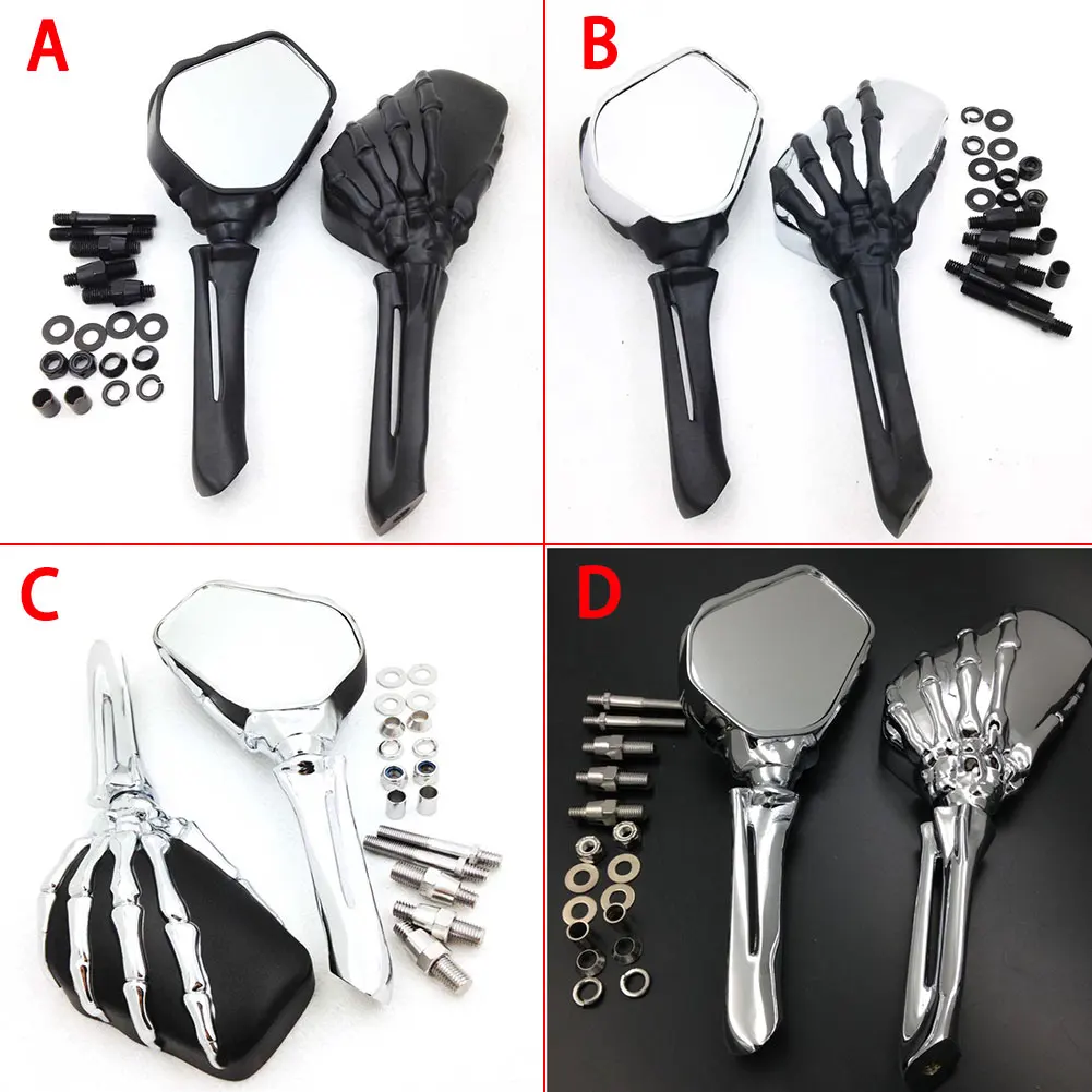Universale Artiglio Mano Di Scheletro Specchi Retrovisori Per Harley Honda Kawasaki Suzuki Yamaha Cruiser Bikes Ombra Vulcan Intruder Vmax
