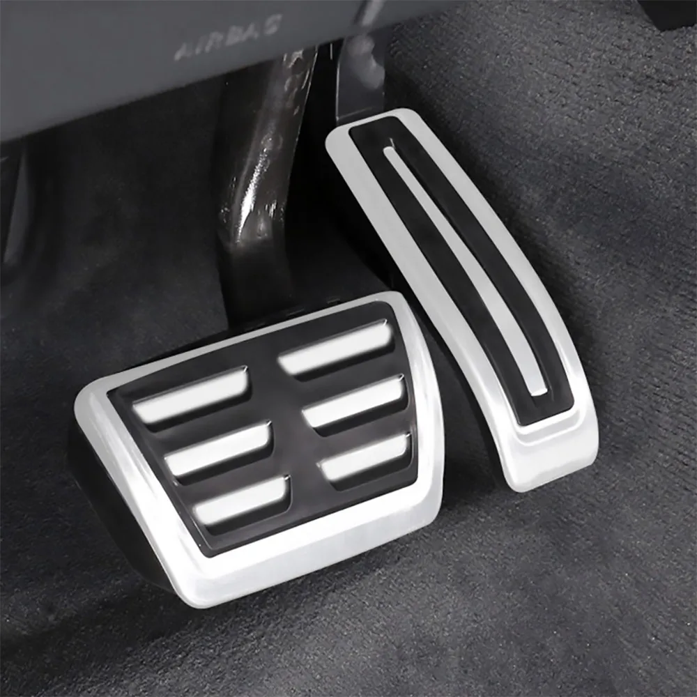Lilmanta Auto Stainless Steel Gas Accelerator Fuel Brake Pedals For Audi Q7 For Vw Volkswagen Touareg 2007 - 2015 At Plate Pad