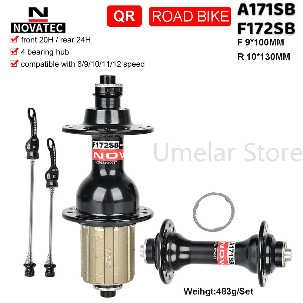 Mozzo Per Bicicletta Da Strada Novatec K7 Cube 20H 24H Mozzi Per Bici Anteriori E Posteriori 8/9/10/11/12 Velocità Mozzo Ruota 10*130Mm Mozzo Freehub 