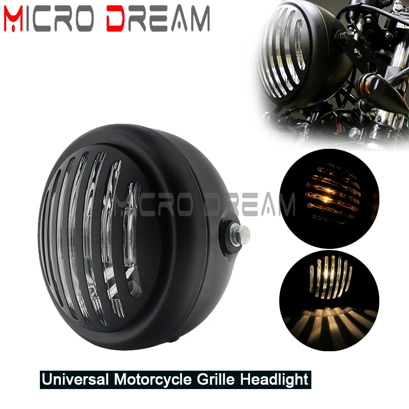 12V Moto Led Faro Per Harley Honda Yamaha Suzuki Kawasaki Chopper Bobber Cafe Racer Touring Custom Bikes Cg125 Gn125