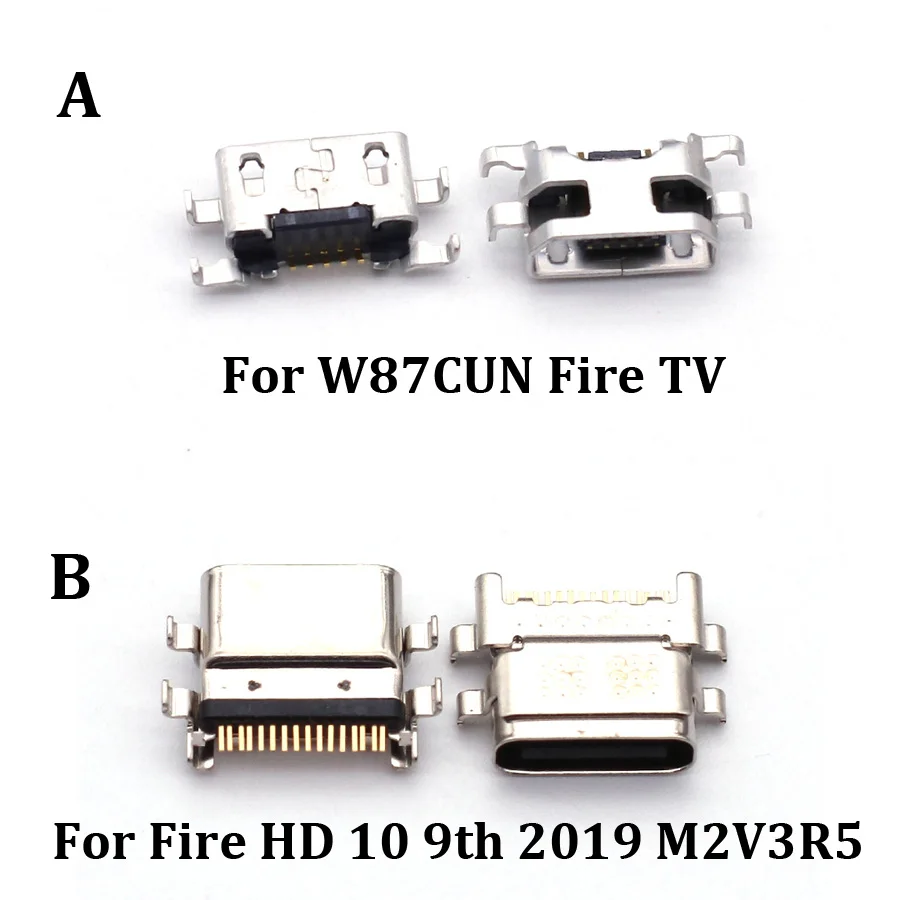 10 Pz Per Amazon Kindle W87Cun Fire Tv Hd10 Hd 10 9Th 2019 Caricabatterie Usb M2V3R5 Porta Di Ricarica Spina Connettore Dock Tipo C Contatto