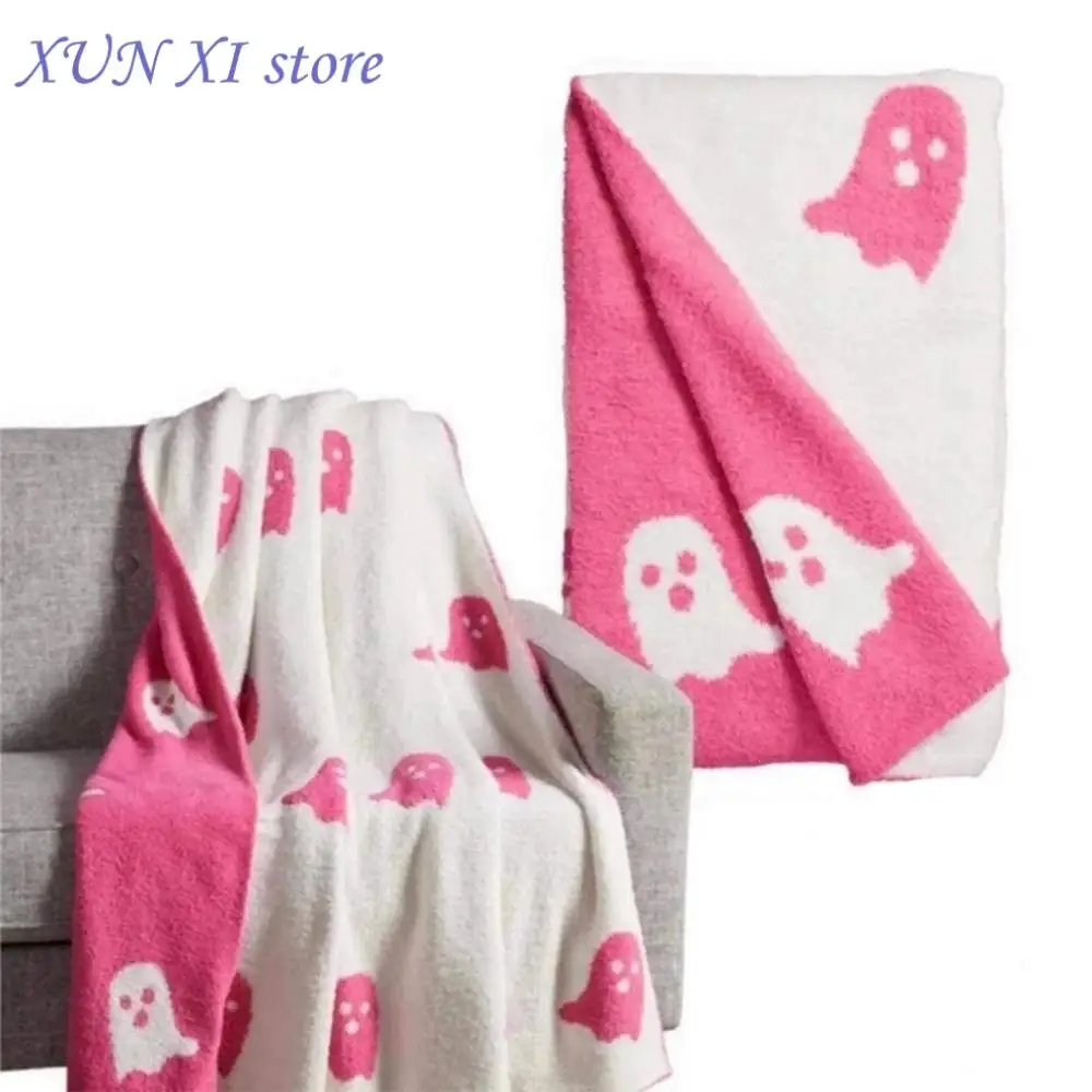 New Pink Halloween Ghost Coperta Nightmare Before Christmas Copriletto Scozzese Sul Letto Coperta Scialle