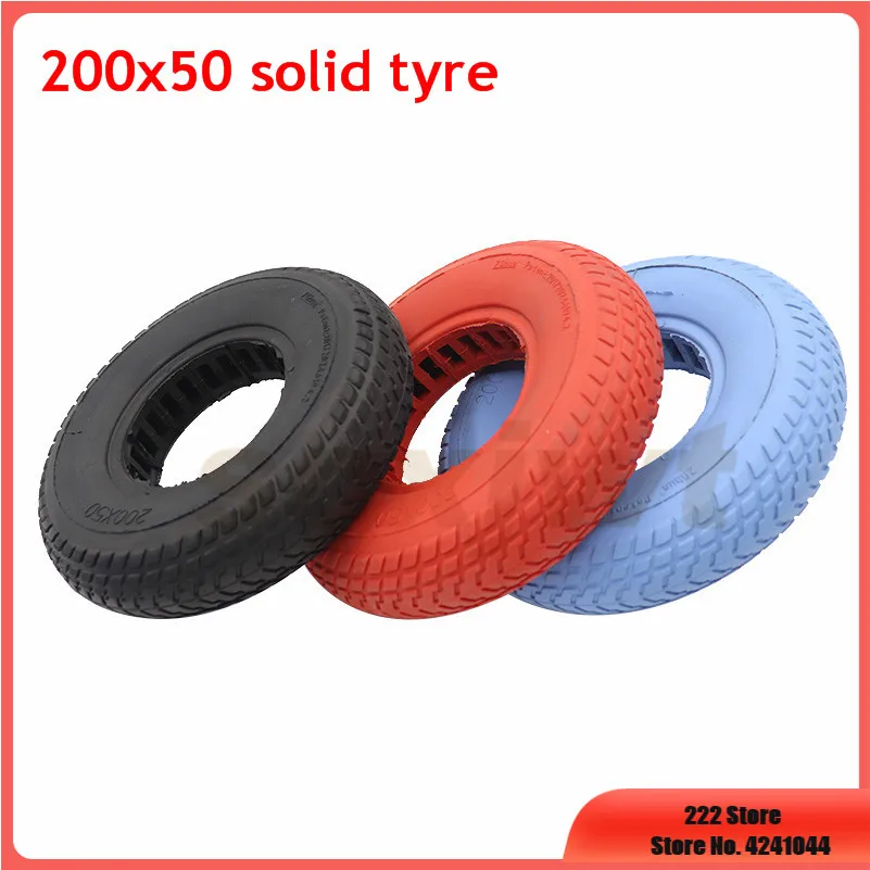 200X50 Gomma Piena Pneumatico 8 "X 2" 200*50 Pneumatici Per Scooter A Gas E Sedia A Rotelle Elettrica Pieghevole Pocket Bike Wheel