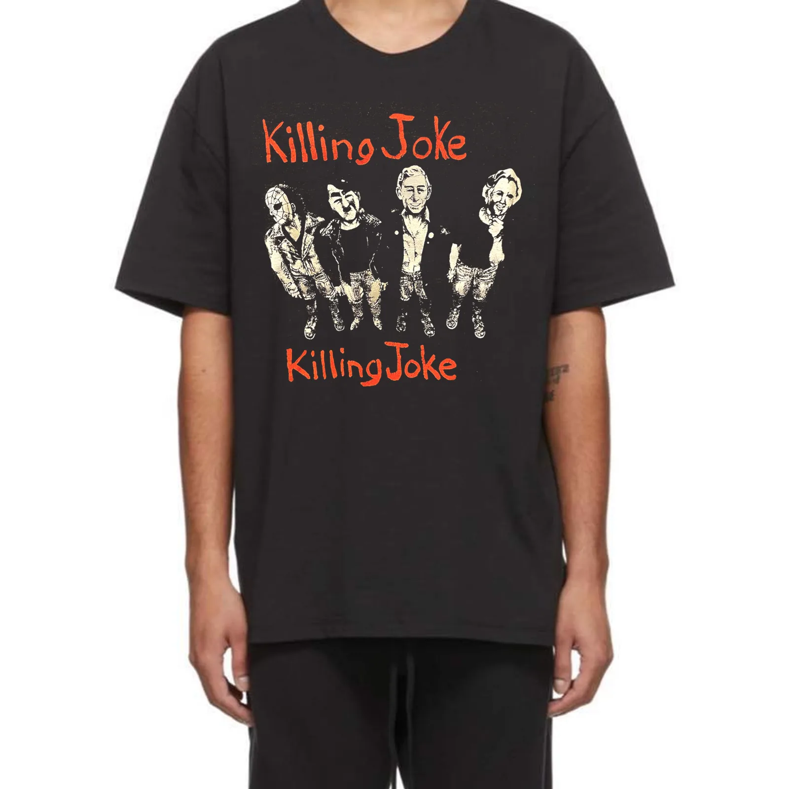 Rare Killing Joke Poster Family Men Maglietta Di Tutte Le Dimensioni Q85 Maniche Lunghe O Corte