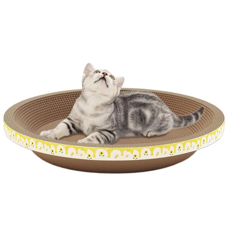 Round Cat Scratcher Pad Bowl Cat Cartone Letto Scratch Mat Spessore Lounge Bed Divano Per Gatti Gattini Cat Scratcher Ciotole Mobili