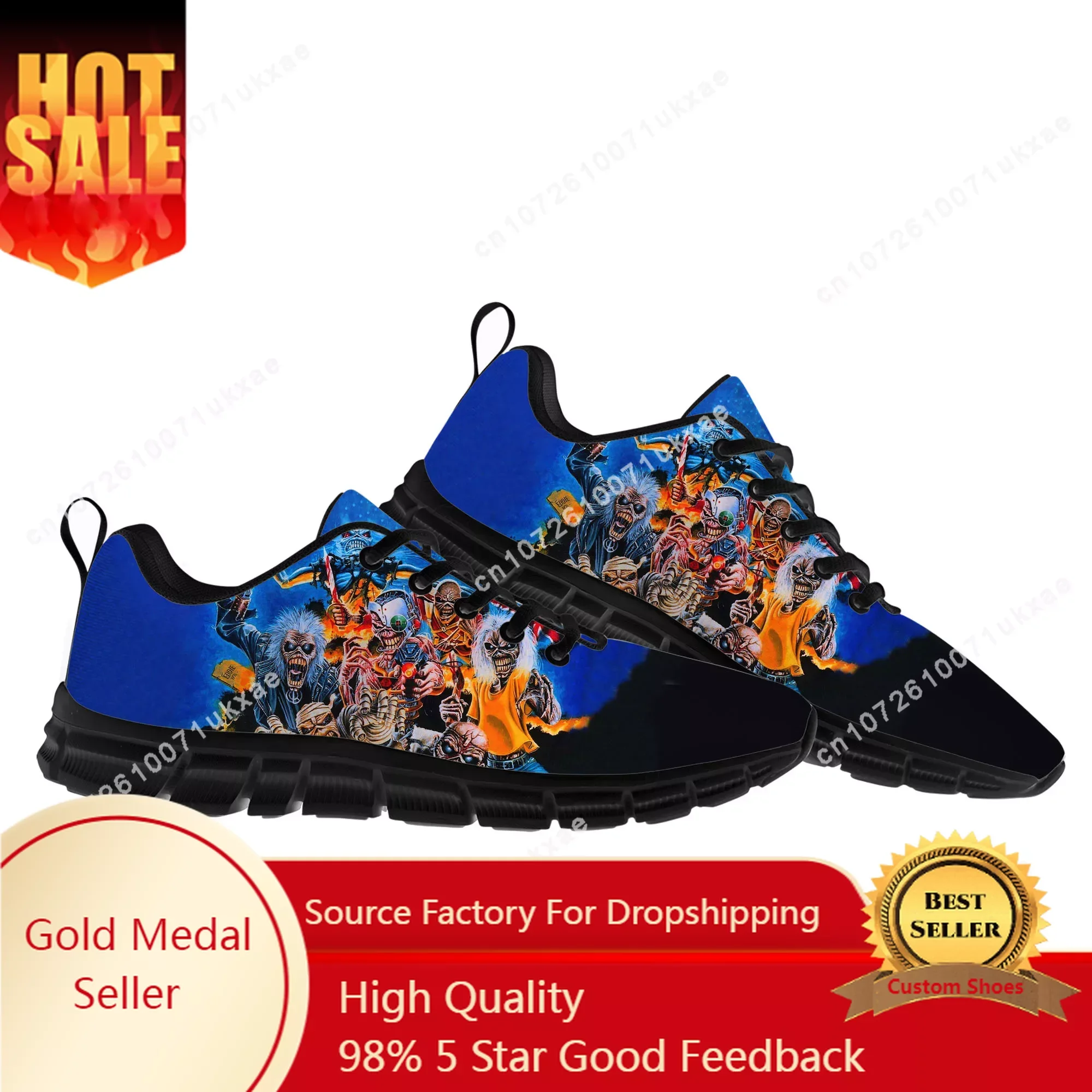 Maidens Heavy Metal Rock Band Singer Music Iron Scarpe Sportive Uomo Donna Adolescente Sneakers Genitore Bambino Sneaker Personalizza Scarpa