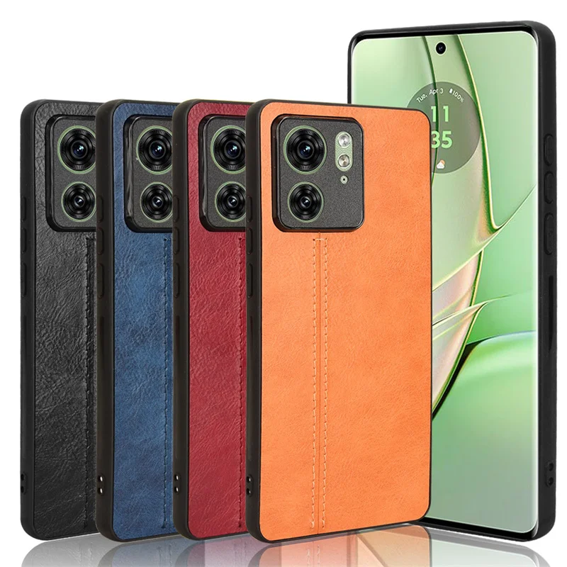 Per Motorola Edge 40 Custodia Sutura Soft Edge Custodia Rigida In Pelle Pu Per Custodia Motorola Moto Edge 40 Edge40