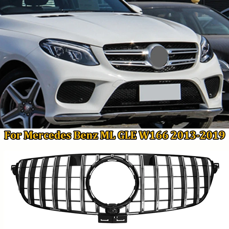 Griglia Paraurti Anteriore Stile Diamante Racing Inlet Hood Grill Center Mesh Per Mercedes Benz Ml Gle W166 2013-2019 Tuning Facelift