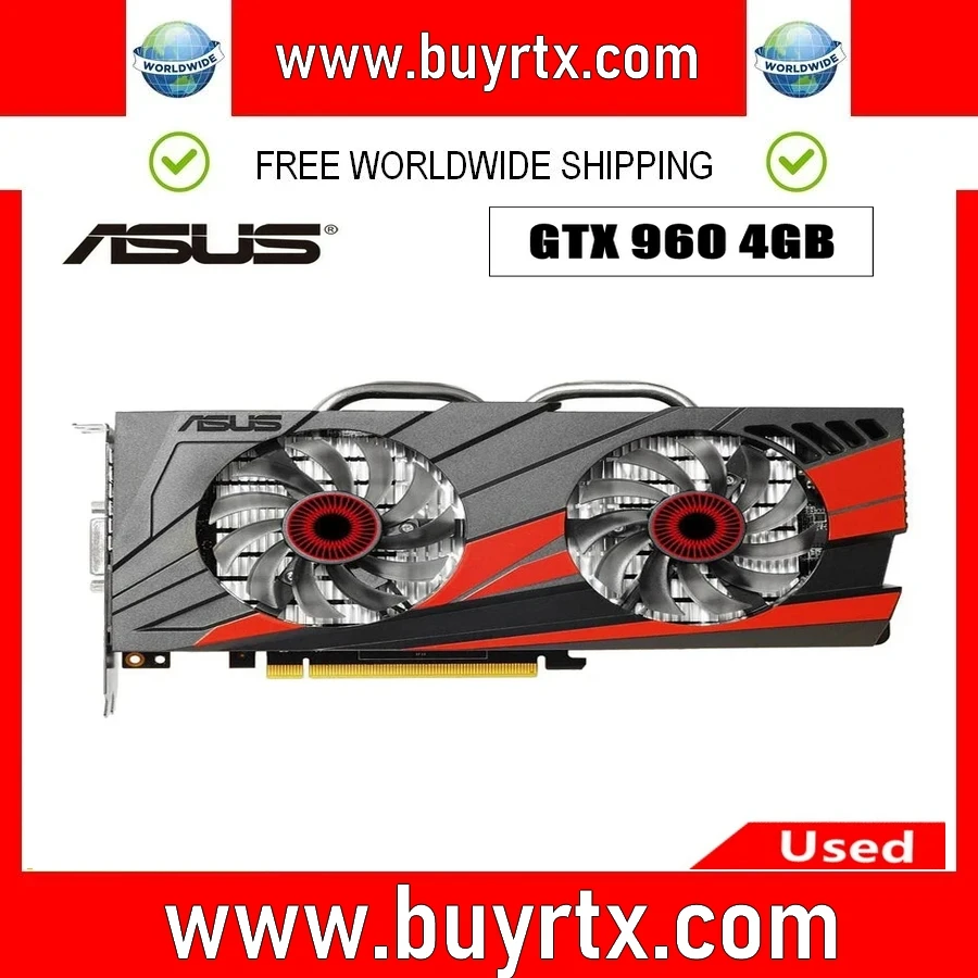 2024 Scheda Grafica Asus Usata Gtx 960 4Gb 128Bit Gddr5 Schede Video Gtx960 Gpu