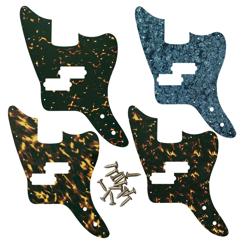 Xinyue Custom Guirar Parts - For Us Fender Mh Signature Jaguar Bass Guitar Pickgaurd Scratch Plate Scelta Multicolore