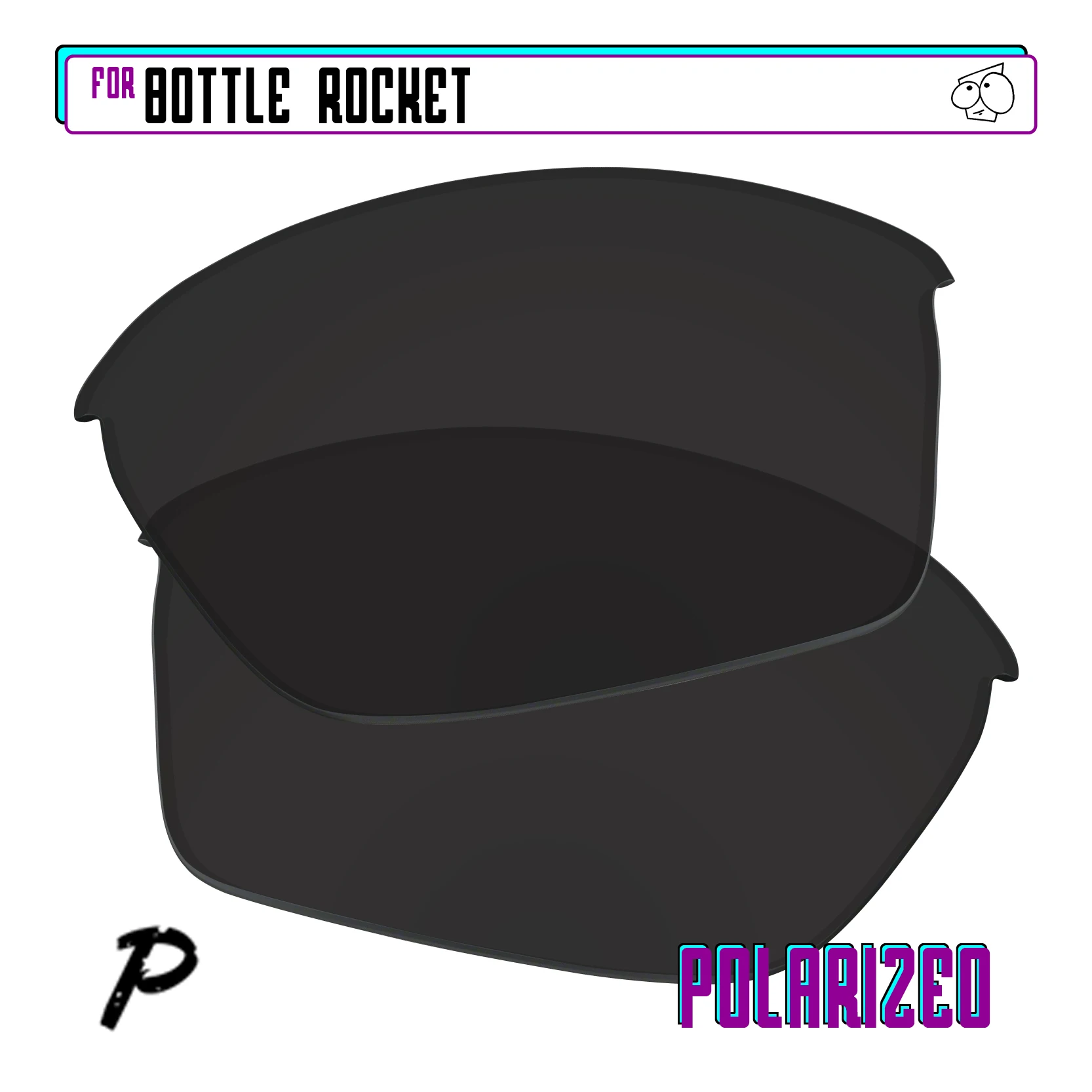 Ezreplace Polarizzati Lenti Di Ricambio Per-Oakley Bottiglia Rocket Occhiali Da Sole-Nero P