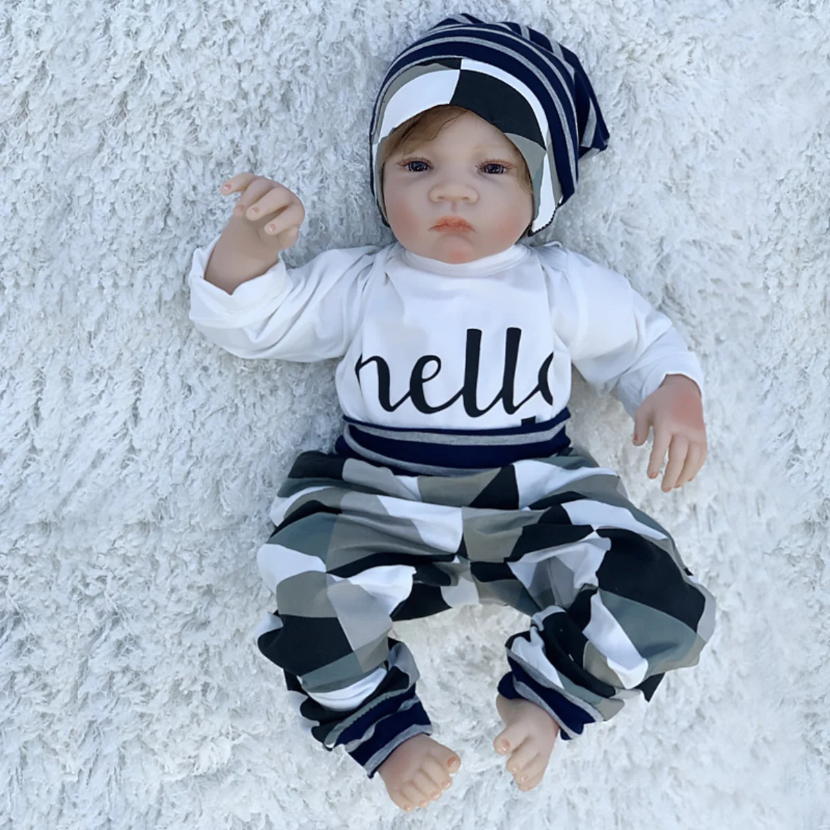 Reborn Doll Toddler Boy 50Cm Baby Neonato Boneca Renascida Realistico Bebe Reborn Realistico Berenguer Da Otarddoll