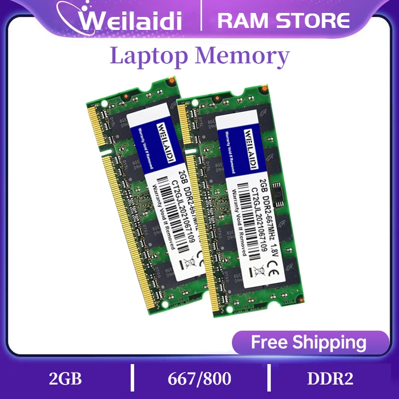 Memoria Ram Ddr2 2Gb 4Gb Pc2-6400S 800Mhz Pc2-5300S 667Mhz 200Pin 1.8V Non Ecc So-Dimm Memoria Per Laptop Desktop Cl5 Dual Channel
