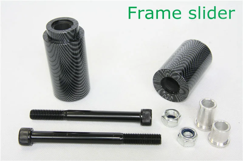 Per Il 1996-2003 Kawasaki Ninja Zx 7R Zx-7R Zx7R Della Bici Del Motociclo Di Trasporto No Cut Paratelaio Crash Protector Nero/ Di Carbonio