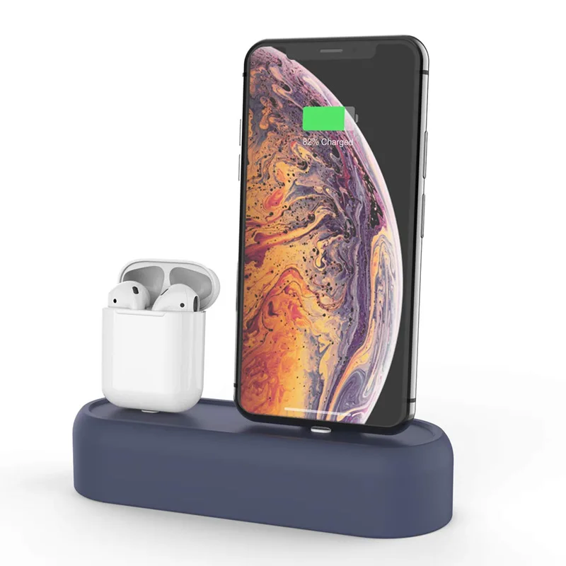 3 In 1 Fast Airpods Ricarica Base Per Caricabatterie Wireless Per Iphone 13 12 11 Pro Max Xr X 8 Airpods Staffa Di Archiviazione Per Caricabatterie Pe