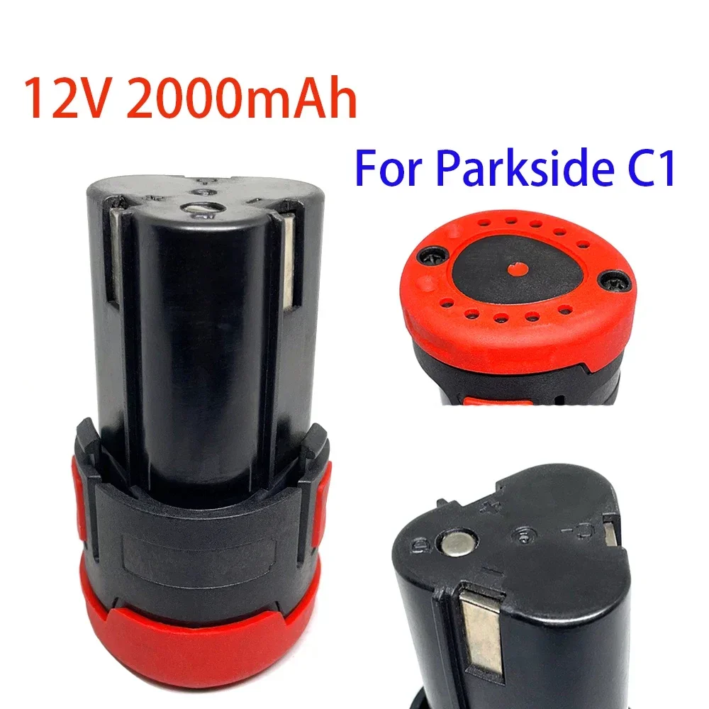 Batteria Ricaricabile Agli Ioni Di Litio Di Grande Capacità 12V 2000 Mah Per Cacciaviti Per Punte Da Trapano Per Utensili Elettrici Parkside C1