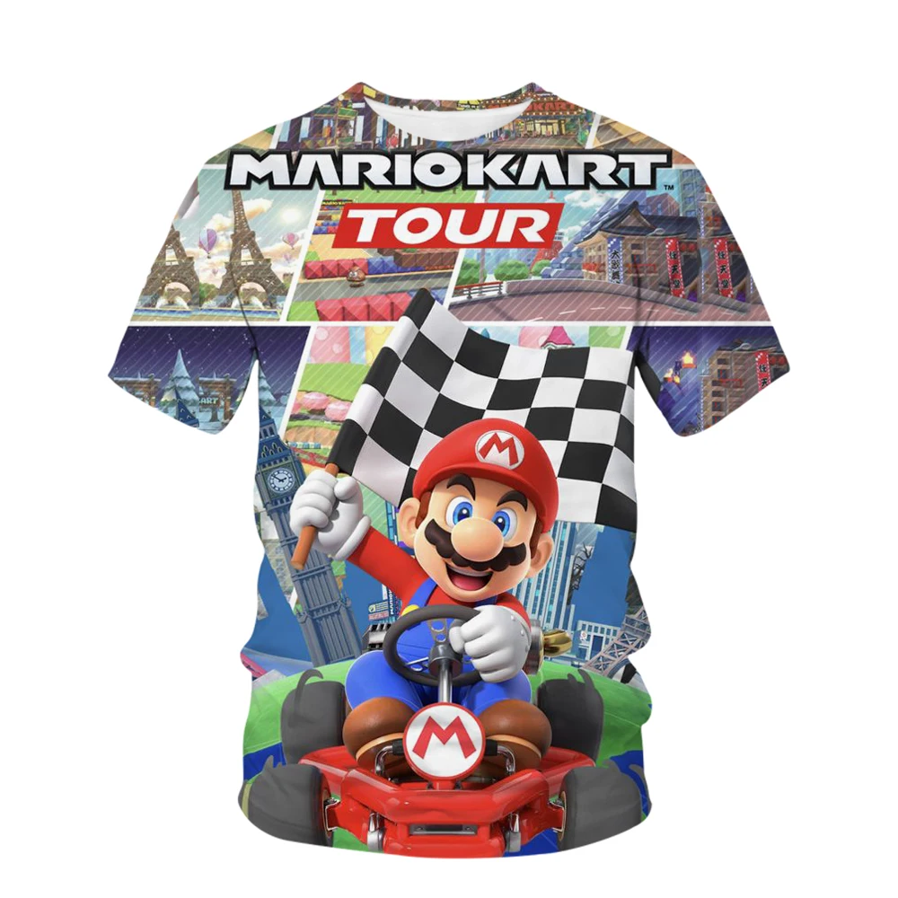 Super Mario Brothers Tshrit Ragazzi Manica Corta Fashion Street Cool Mario T-Shirt Moda Per Bambini Mario Brothers Top Summer