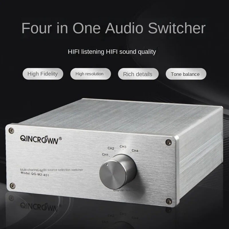One Hifi Lossless 4 In 1 Out 2 In 1 Out Hifi Stereo Rca Audio Source Input Signal Switcher Switch Splitter Selector Box