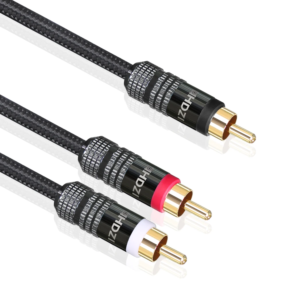 Rca Y-Adapter , 1 Rca Maschio A 2 Rca Maschio Y Splitter Cavo Audio Stereo Digitale Per Subwoofer, Home Theater, Hi-Fi-Dual Shielde