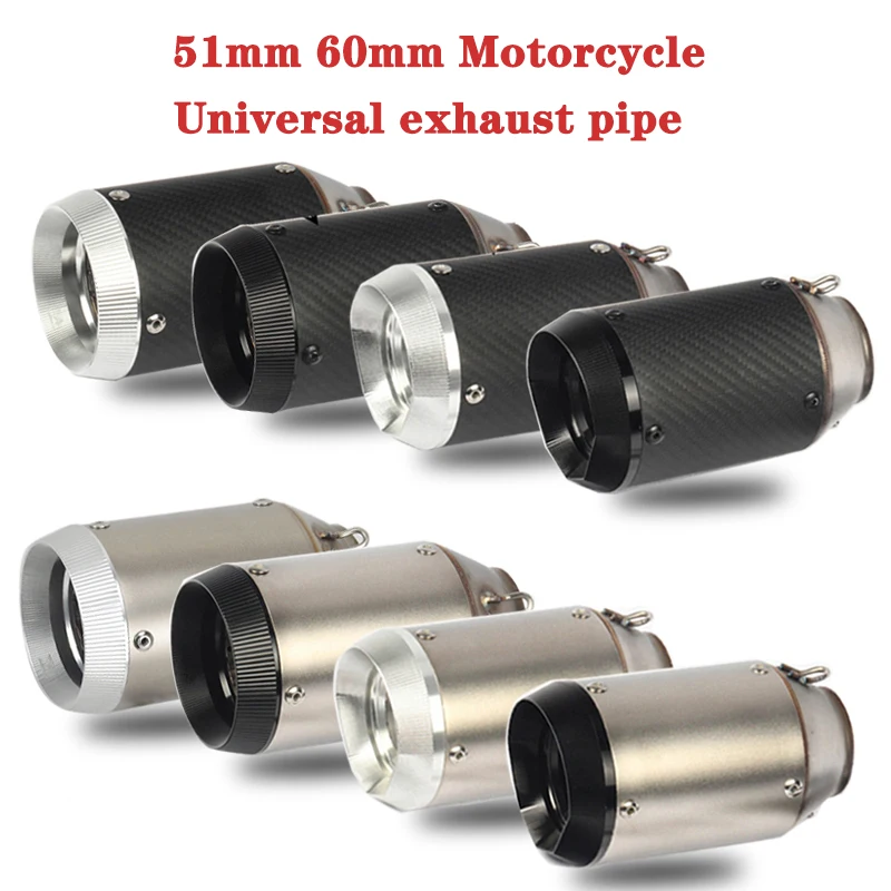 Tubo Di Scarico Moto Universale 51Mm 60Mm Per Gp-Project Micropole Carbon Rc390 Z900 Silenziatore In Fibra Db Killer Racing Pit Bike