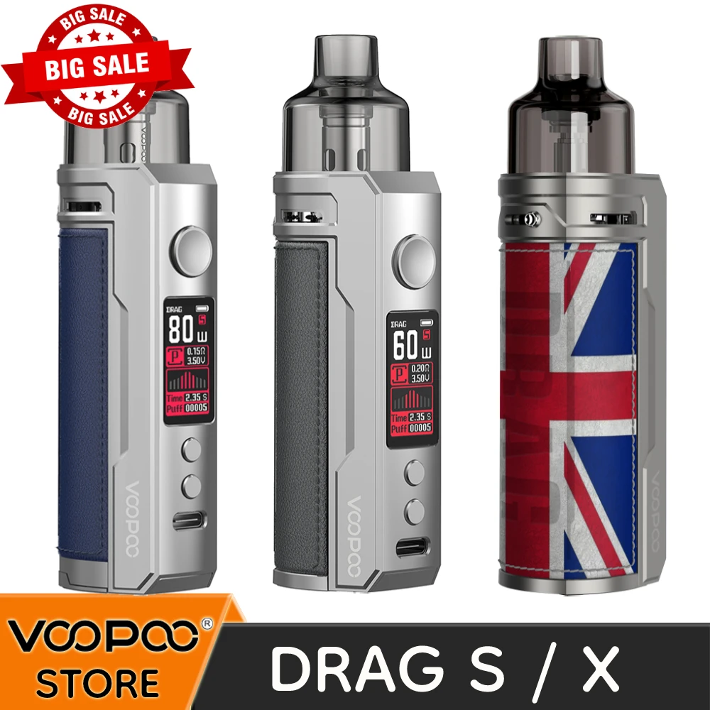 Voopoo Drag S Drag X Pod Mod Vape Kit 4.5Ml Pnp Pod Tank Gene.Tt Chip Vaper Sigaretta Elettronica In Vendita!!