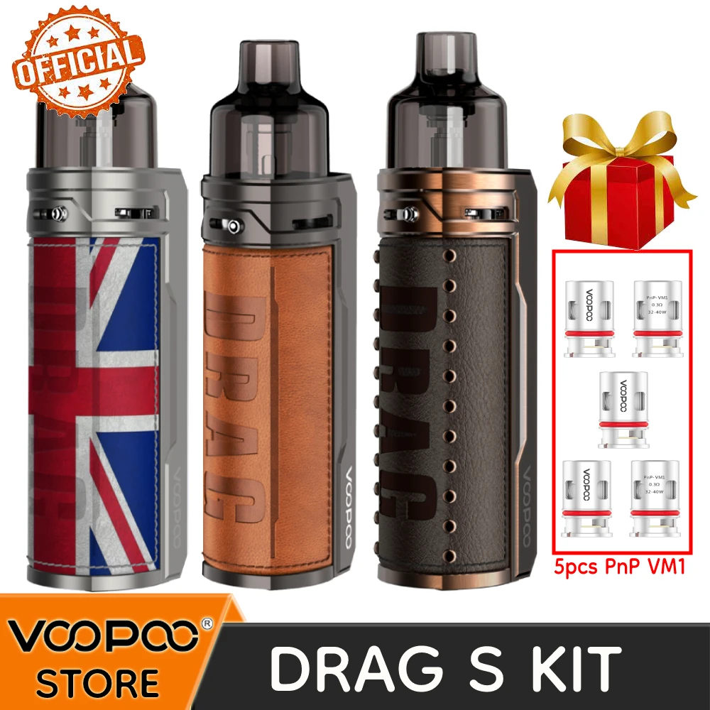 Voopoo Drag S Pod Mod 60W 2500Mah Batteria Integrata Vape Kit 4.5Ml Pnp Pod Tank Gene.Tt Chip Vaper Vaporizzatore Elettronico Per Sigarette