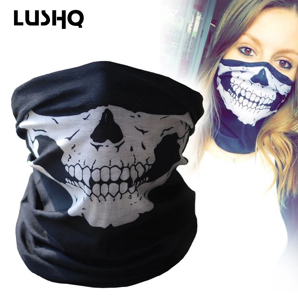 Lushq Moto Skull Shield Face Airsoft Mask Per Sottotasco Moto Baraclava Cagoule Visage Balclava Scaldacollo Moto