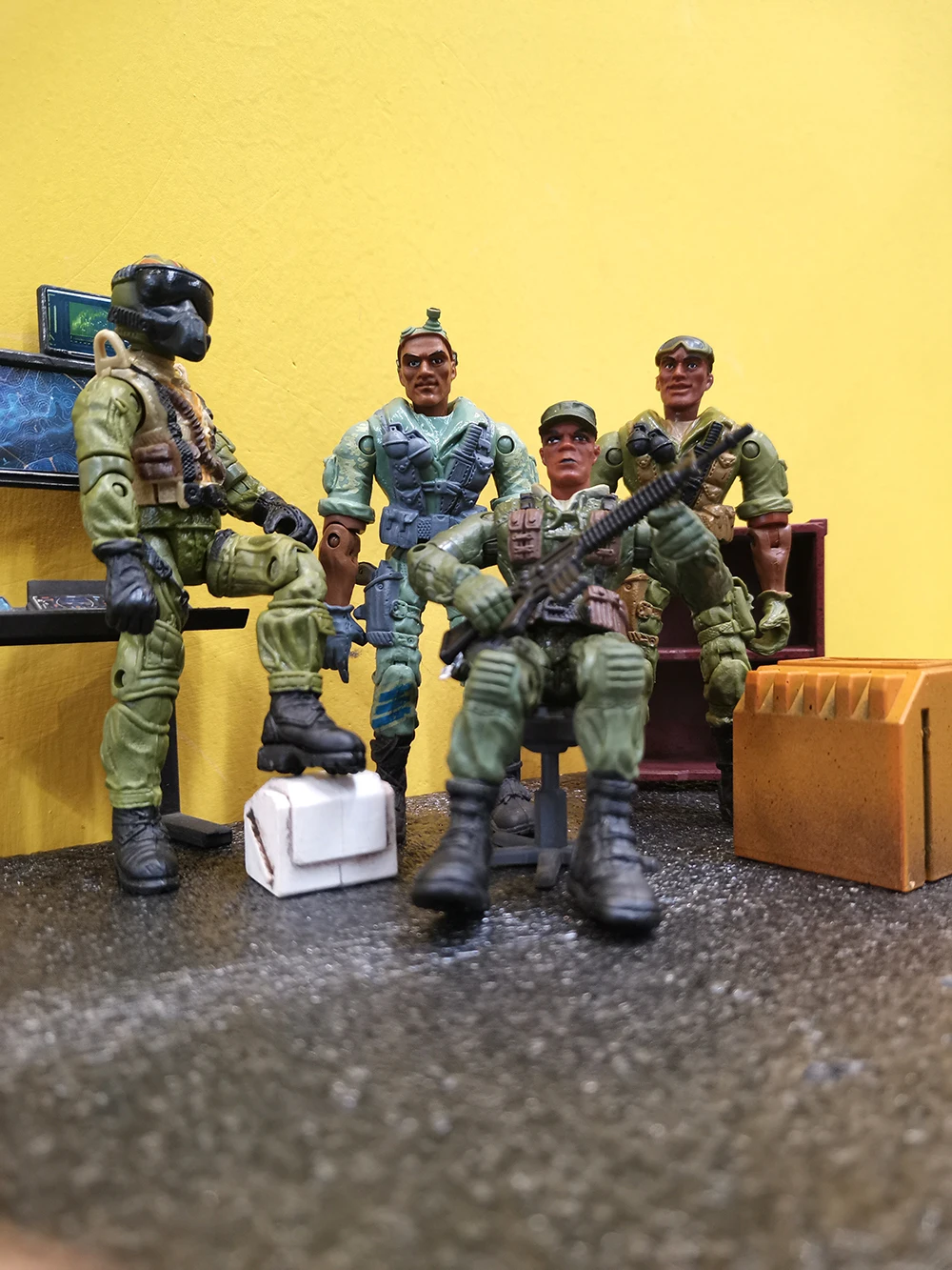 Viikondo 1/18 Lanard Corps Elite 3.75 ''Gi Joe Action Figure Special Force Figurine Warrior Swat Doll Giunto Flessibile 4 Pezzi Team A