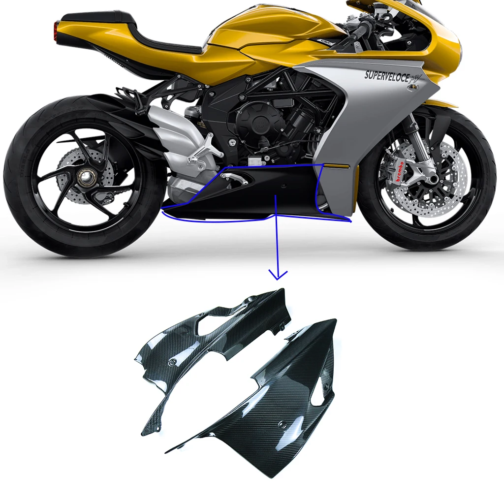 Full Carbon Fiber Motorcycle Modifield Accessories Belly Pan Fairings For Mv Agusta Superveloce 800 800Rr 800Rc 2020-2022