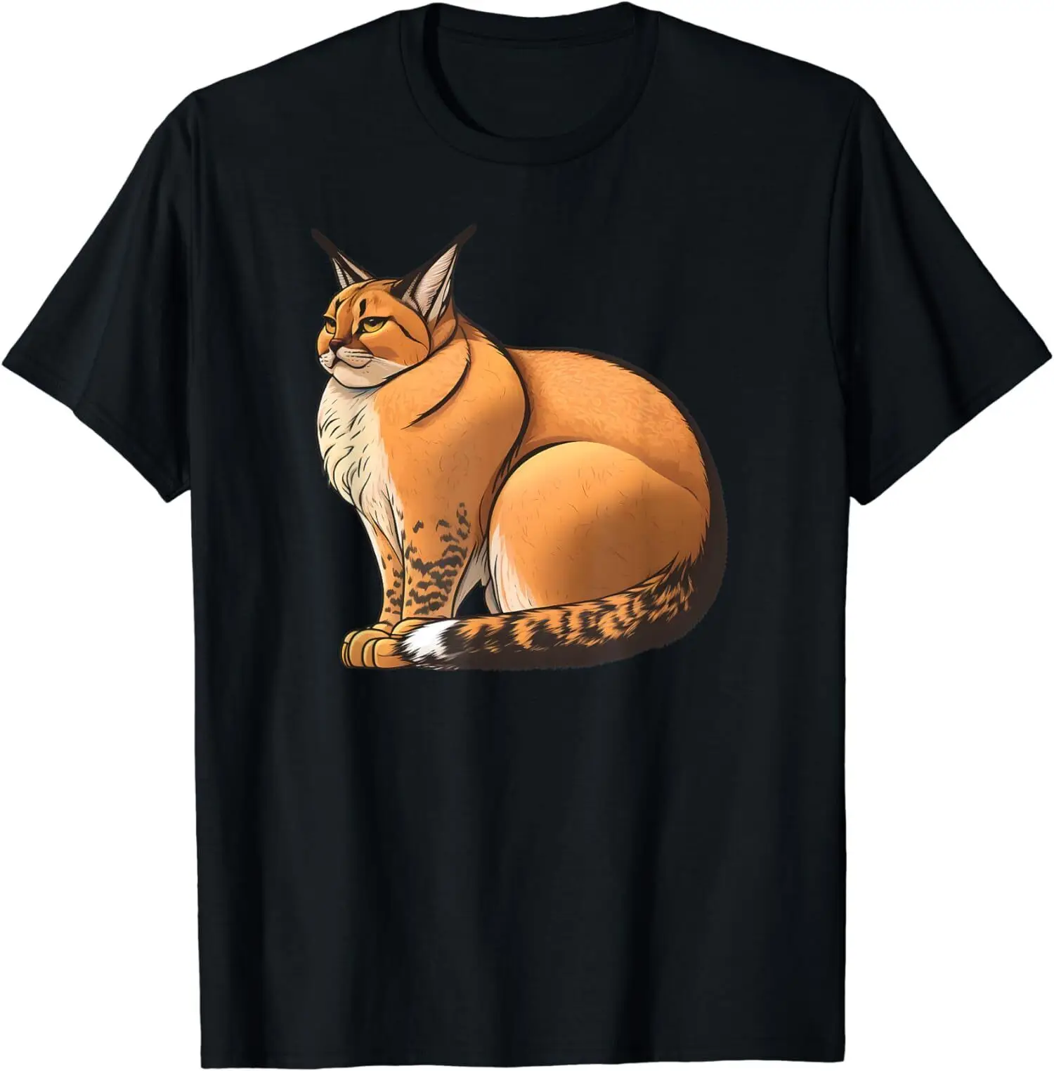 New Limited Cat Caracal Big Floppa Funny Meme Hiss Purr Kitten Meow T Shirt Maniche Lunghe O Corte