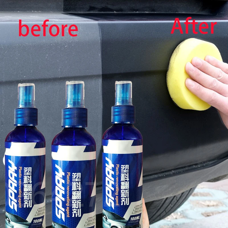 100Ml Back To Black Leather Tappezzeria Cleaner Auto Plastic Restorer Repair Gloss Coating Renovator Refresh Console Car Detail