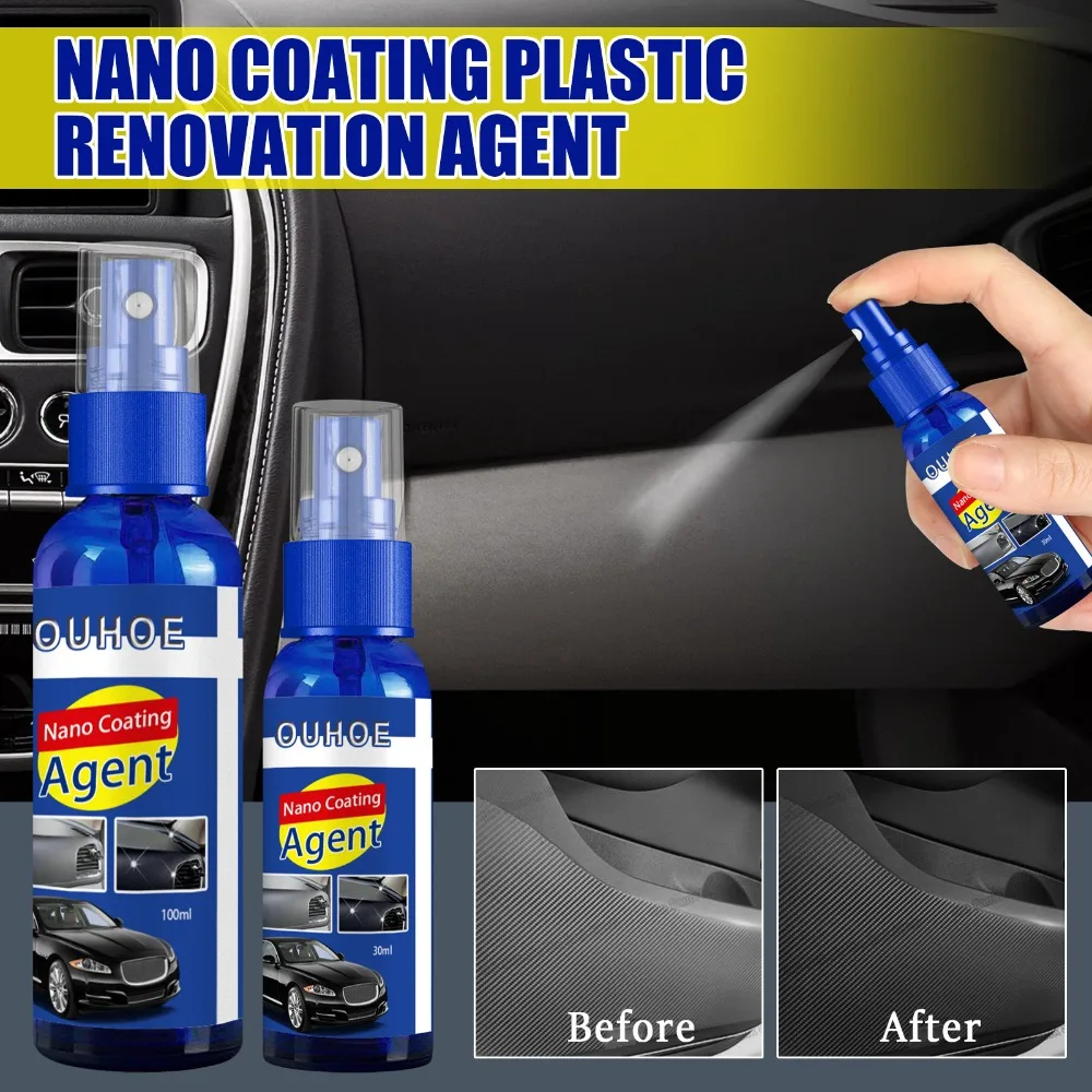 Refresh Car Plastic Restore Coating Agent Nano Refurish Car Rivestimento Esterno Spray Ristrutturazione Parti In Plastica Per Autoveicoli