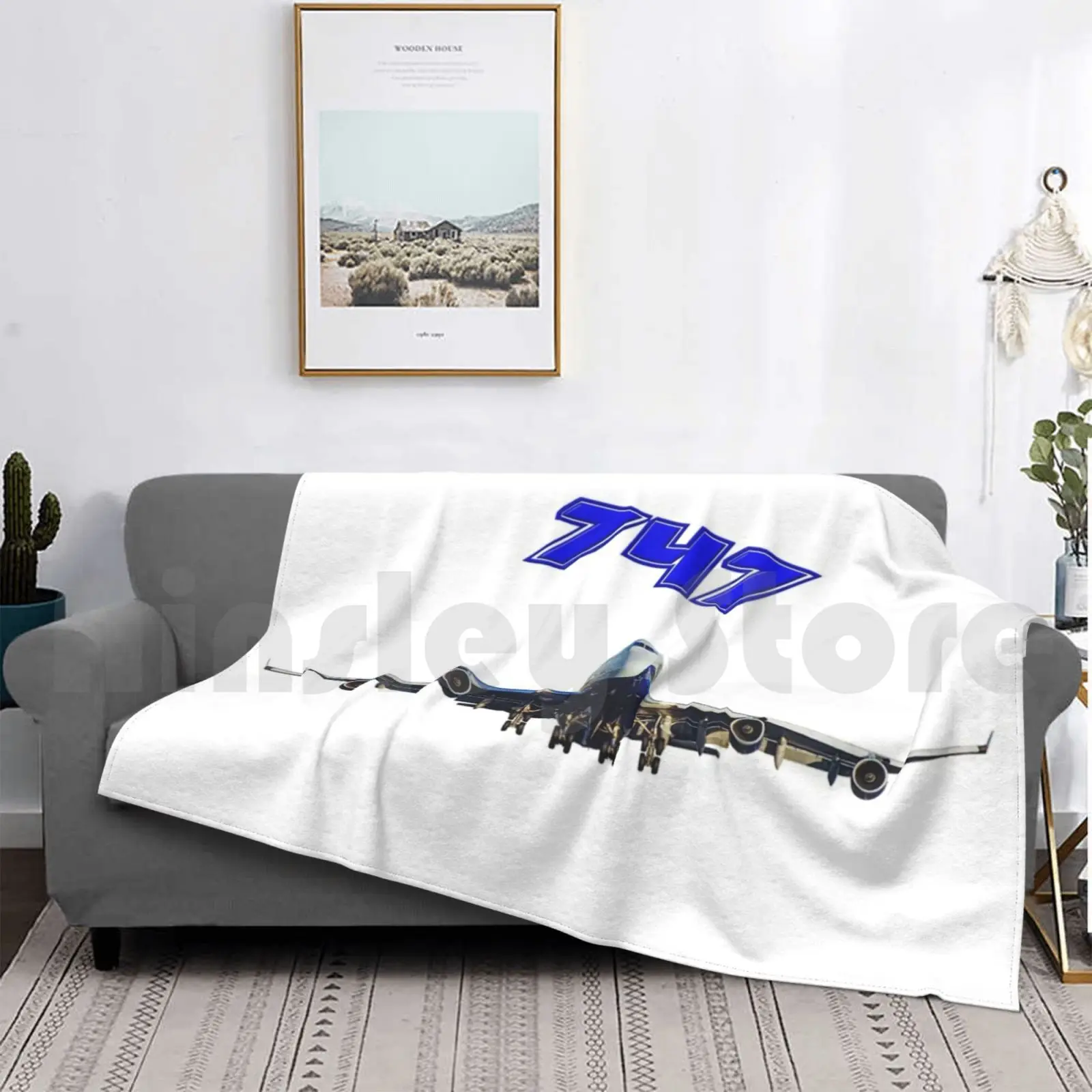 747 Jumbo Jet Coperta Moda Personalizzata 747 Boeing Jet Plane Jumbo Jet Jumbo Pilot Per Volare L'Aviazione Per Viaggiare