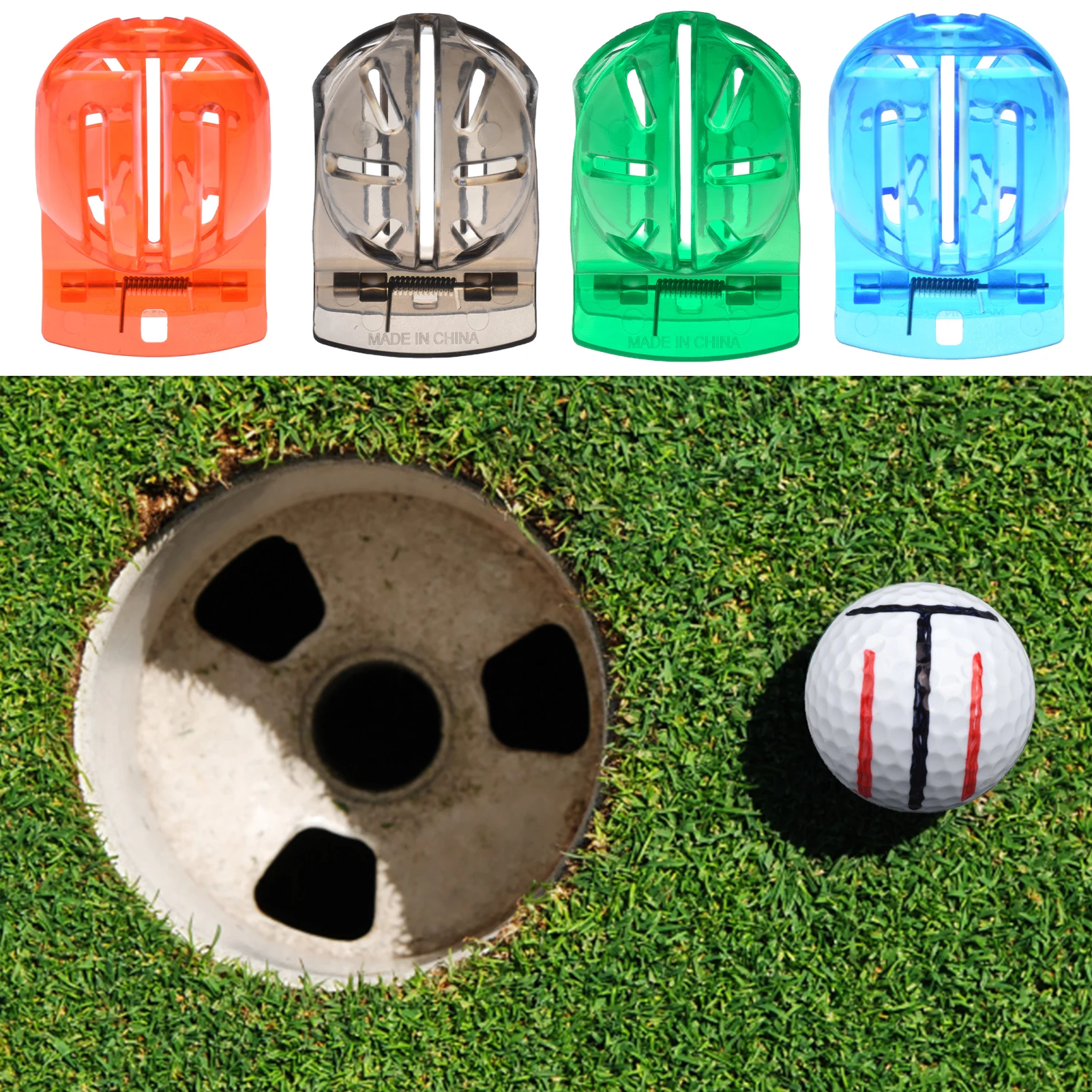 Pallina Da Golf Line Marker Drawing Tool Template Alignment Putting Marking Liner Tools Accessori Per L'Allenamento Del Golf