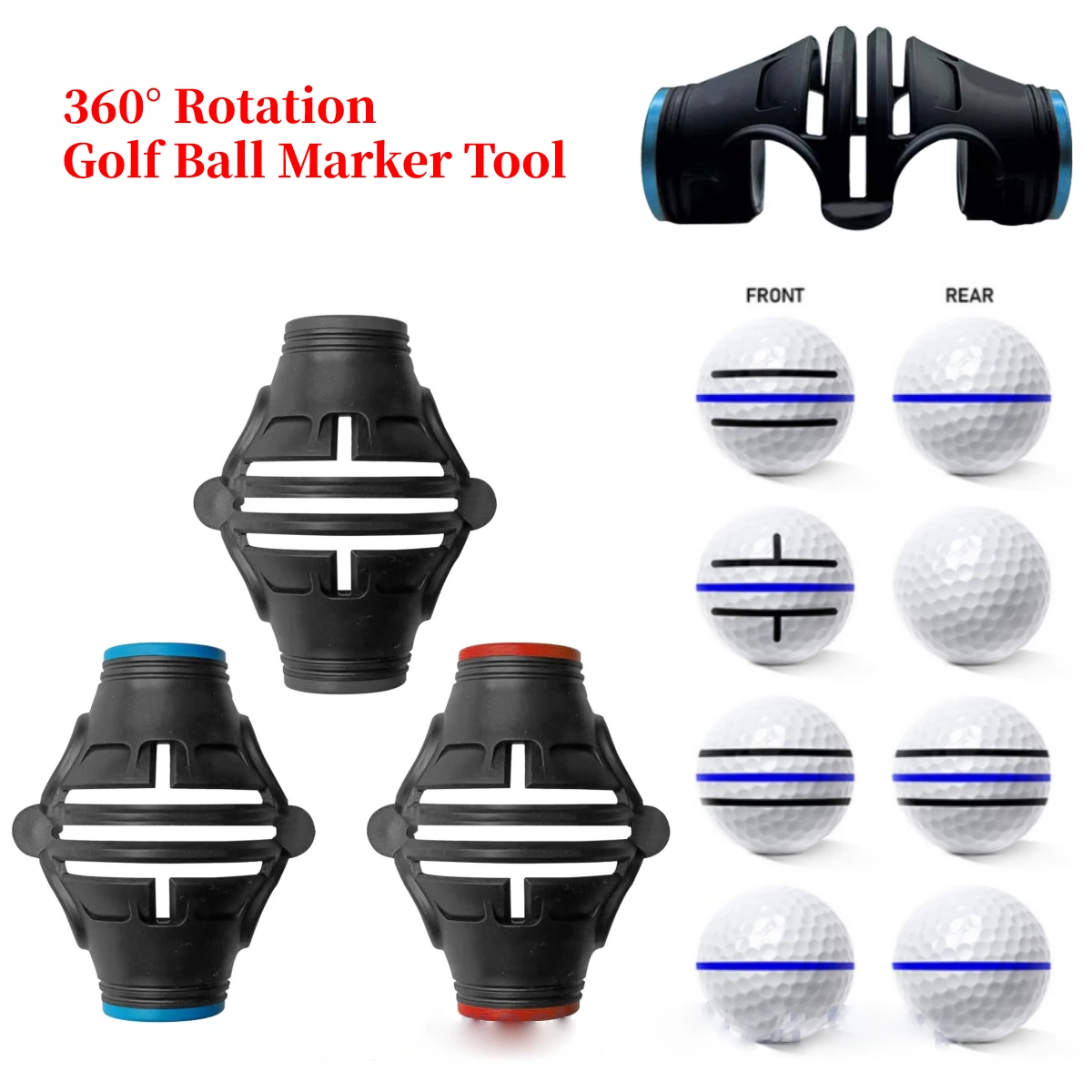 New Golf Ball Marker Putting Practice Tool Golf Ball Mark Tool Template Allineamento Putter Marking Liner Accessori Per Forniture Da Golf