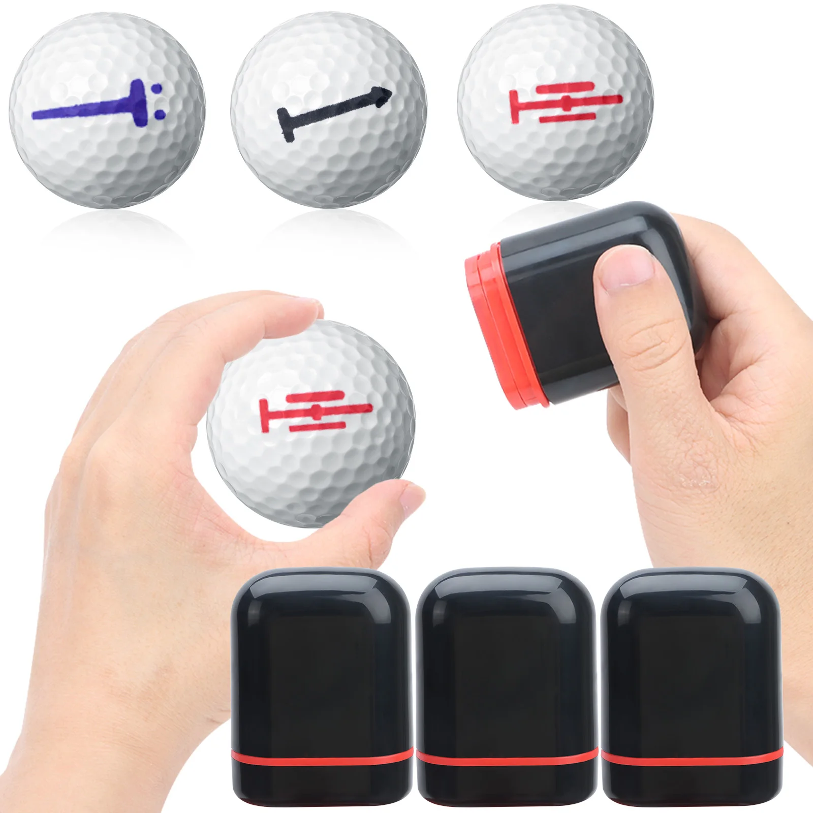 2022 1 Pz Pallina Da Golf Line Liner Ball Marking Golf Alignment Kit Easy Ball Liner Drawing Alignment Putting Tool Per Donna Uomo