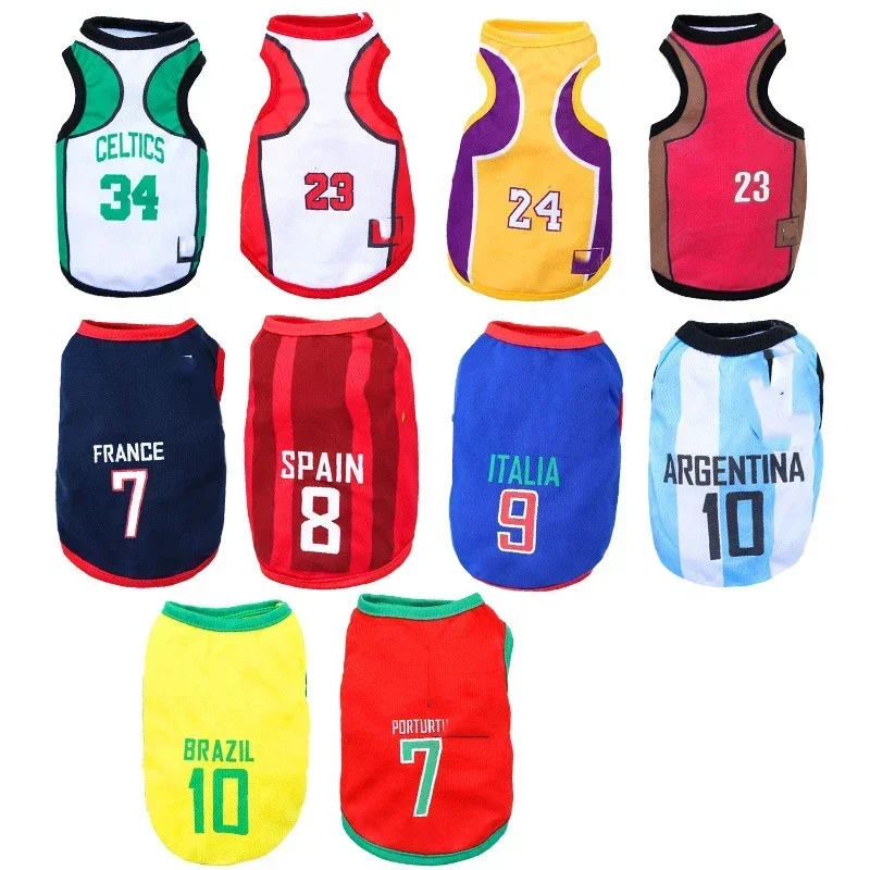 Dog Sport Jersey Pet Clothes For Summer Apparel Puppy Pet Clothes Abbigliamento Da Basket Puppy T-Shirt Summer Pet Cat Shirts