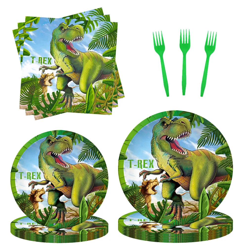 Dinosaur World Party Supplies Jurassic Theme Plates Tovaglioli Tovaglia Dino Dinner Ware For Boys Birthday Baby Shower Stoviglie
